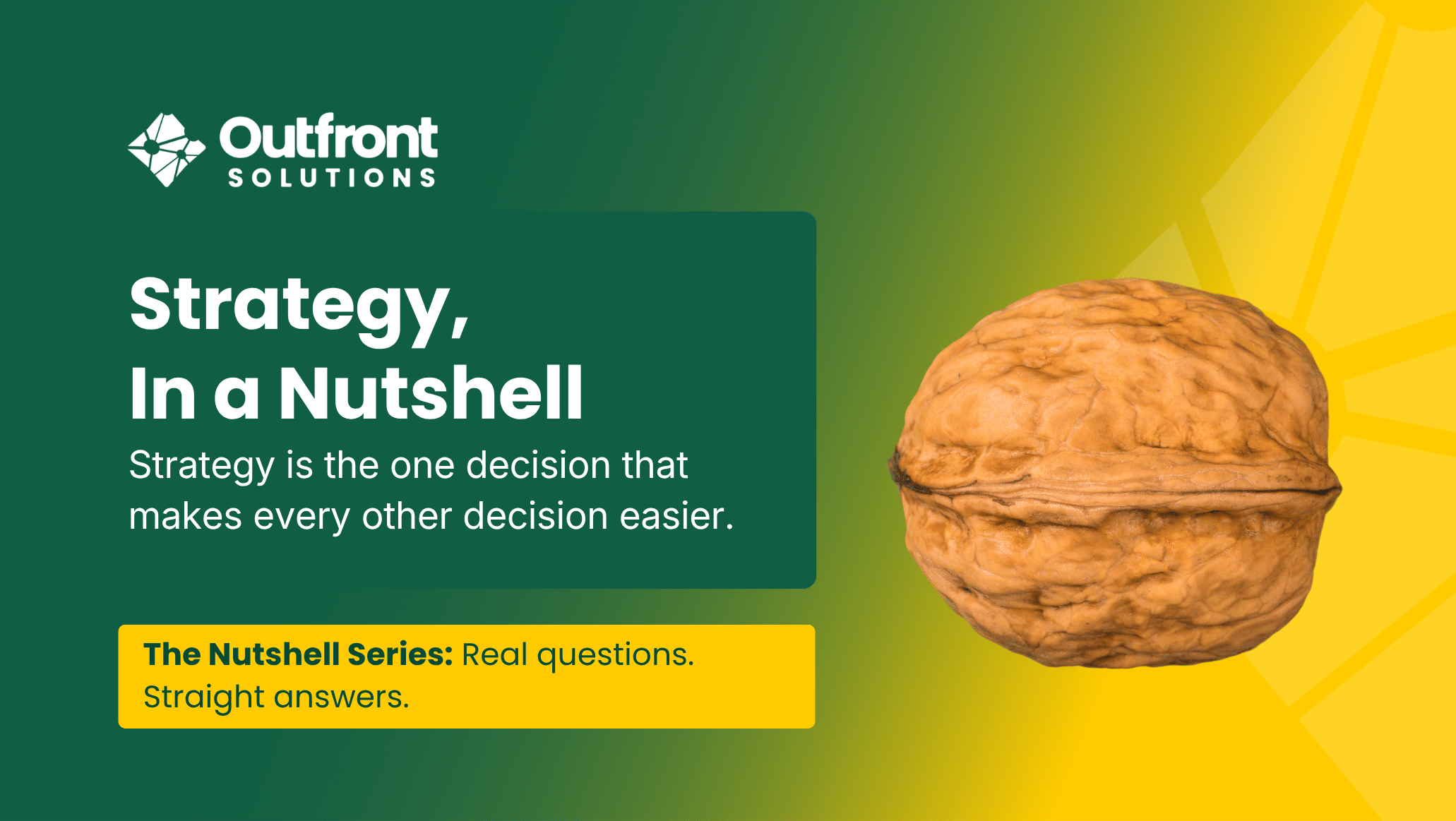Strategy, In a Nutshell Series by Outfront Solutions